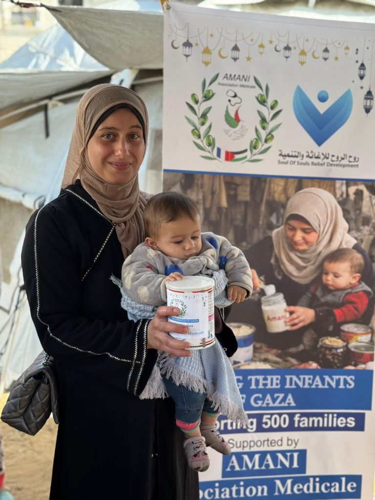 Association Amani - Urgence Gaza : Distribution de lait infantile - 2026 03 04 distribution lait infantile gaza 02