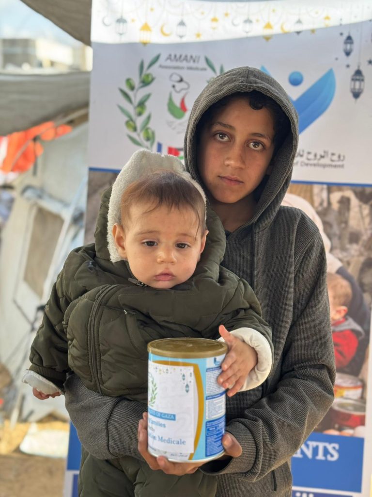 Association Amani - Urgence Gaza : Distribution de lait infantile - 2026 03 04 distribution lait infantile gaza 03