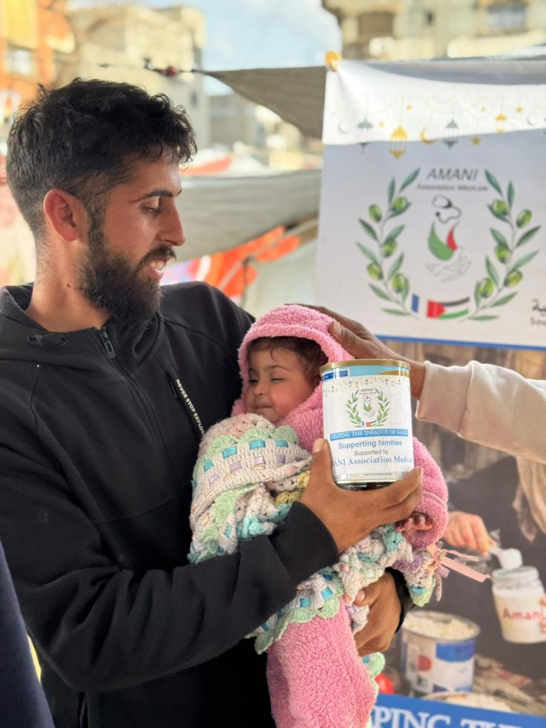 Association Amani - Urgence Gaza : Distribution de lait infantile - 2026 03 04 distribution lait infantile gaza 08