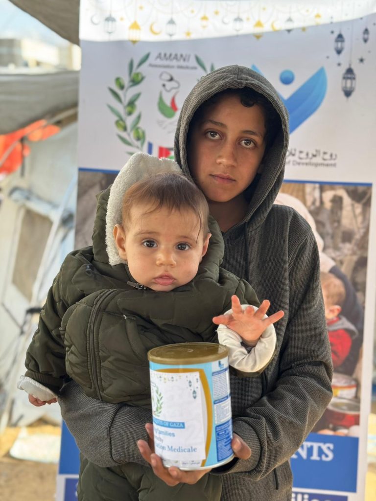 Association Amani - Urgence Gaza : Distribution de lait infantile - 2026 03 04 distribution lait infantile gaza 38