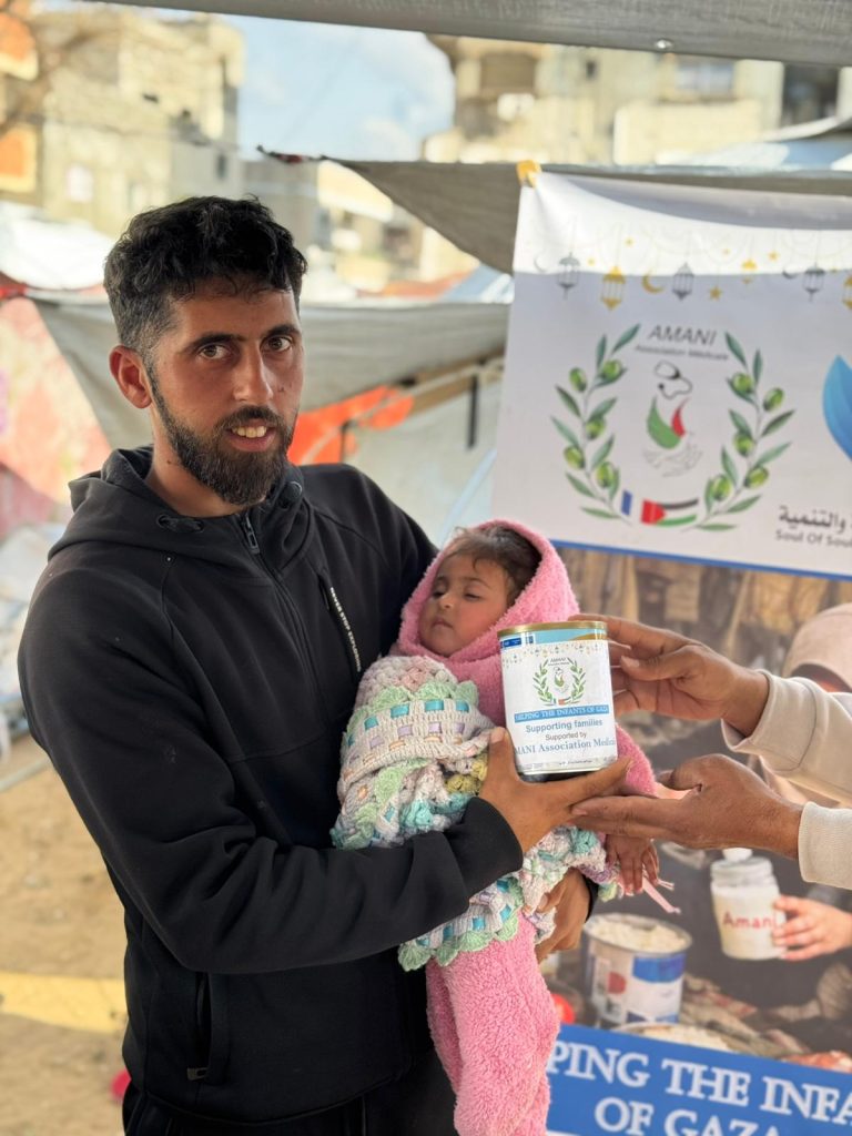 Association Amani - Urgence Gaza : Distribution de lait infantile - 2026 03 04 distribution lait infantile gaza 40